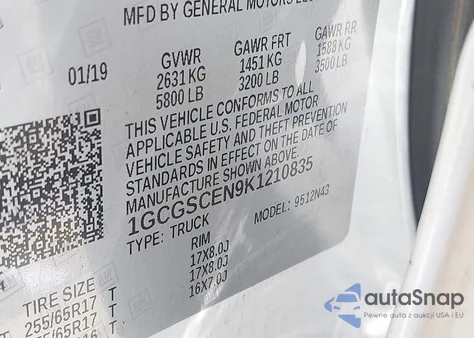 2019 Chevrolet Colorado Lt from USA, damaged, VIN 1GCGSCEN9K1210835